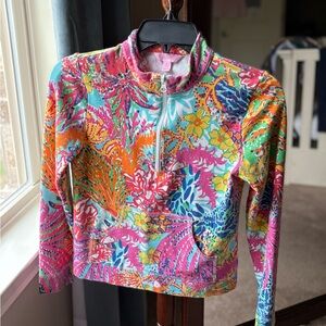 Lilly Pulitzer Girl’s Popover Swim Rashguard, size XL 12-14